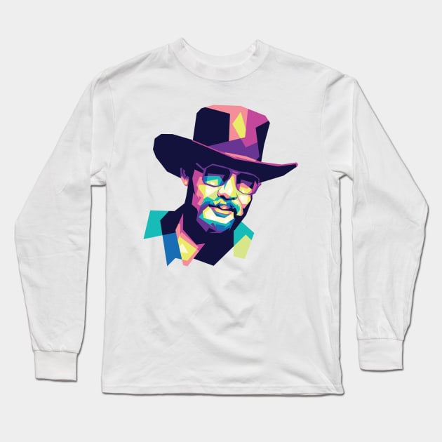Hank Williams wpap fullcollor #2 Long Sleeve T-Shirt by masindahart